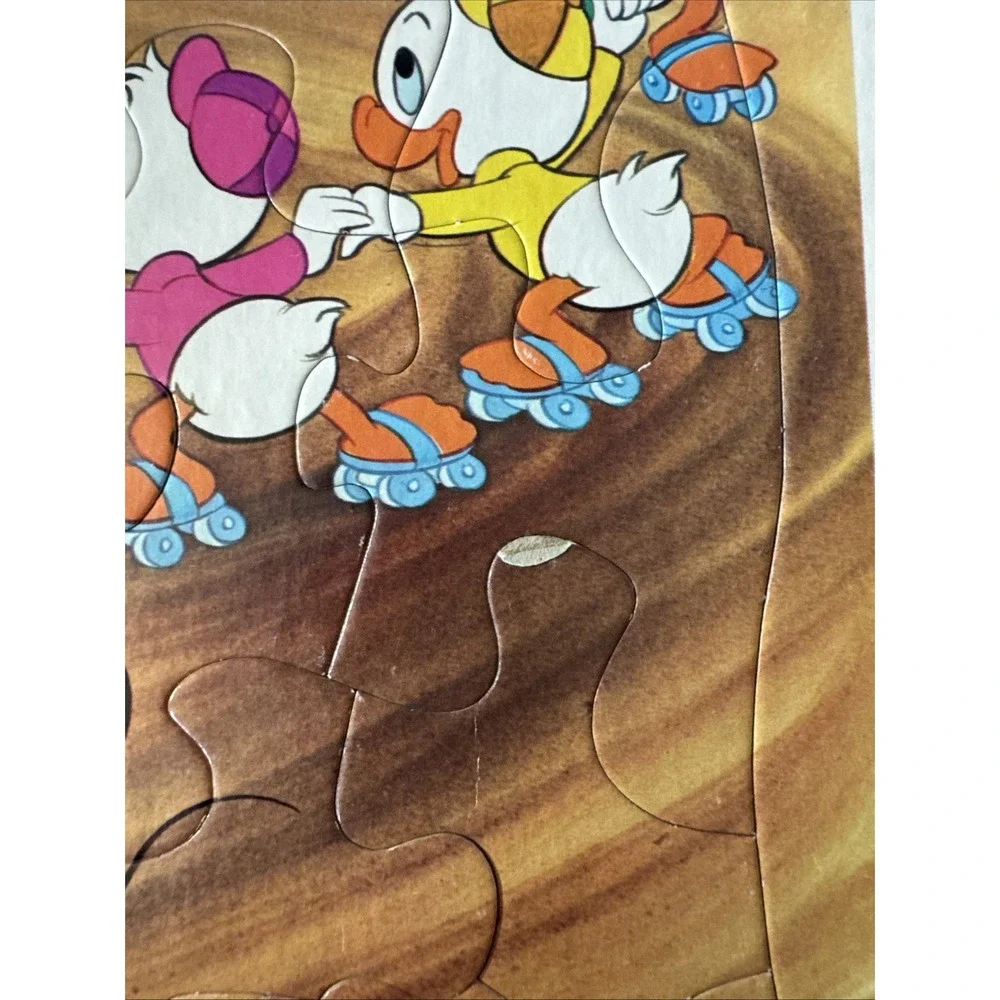 1985Vintage Disney Friends Golden Extra Thick Frame-Tray Puzzle, picture on Back